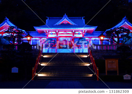 足利市足利織姬神社藍色點燈活動 足利市足利織姬神社藍色點燈活動 131862309
