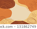 abstract autumn leaves background with empty space seasonal elements fall theme flat design vector illustration 131862749
