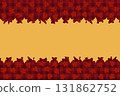 fall leaves background with red plaid pattern seasonal elements autumn theme flat design vector illustration 131862752