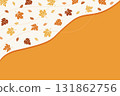 falling maple leaves pattern and orange background seasonal elements autumn theme flat design vector illustration 131862756