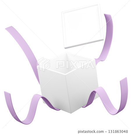3D illustration_present_purple 3D illustration_present_purple 131863048
