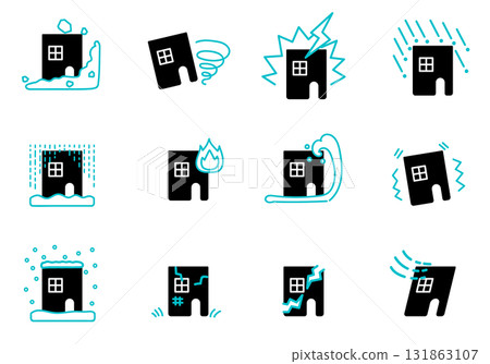 住房災難圖示集 住房災難圖示集 131863107