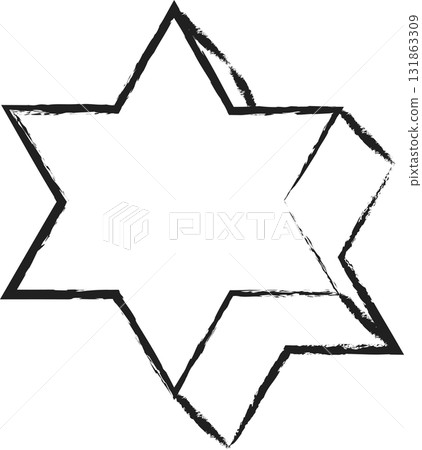 Geometric brush drawn shapes 131863309