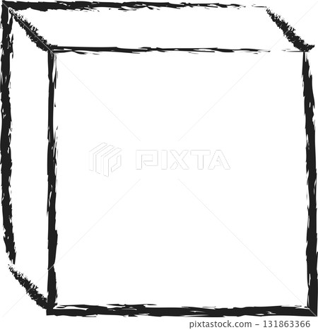 Geometric brush drawn shapes 131863366