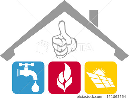 house, tools, caretaker, tools, plumber, installer, logo, background house, tools, caretaker, tools, plumber, installer, logo, background 131863564