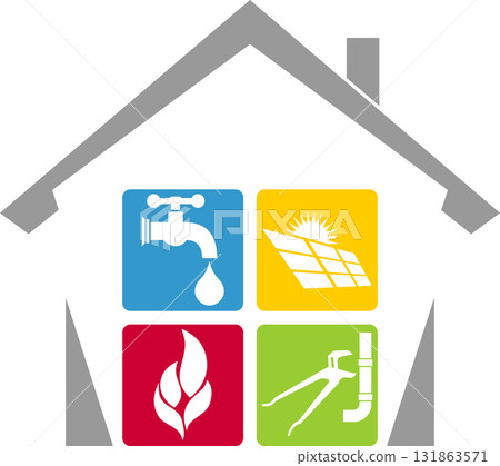 house, tools, caretaker, tools, plumber, installer, logo background house, tools, caretaker, tools, plumber, installer, logo background 131863571