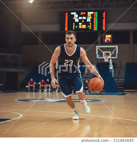 basketball player dribbling 131863693