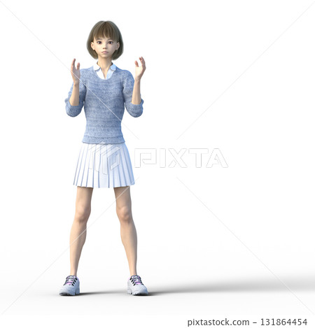 穿著針織衣服的年輕女子 131864454