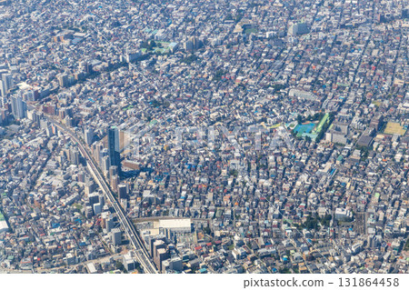 東京都豐島區高鬆地區的鳥瞰圖 東京都豐島區高鬆地區的鳥瞰圖 131864458