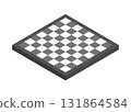 Chessboard isolated on white background stock illustration. 131864584