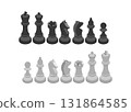 Isometric set of chess vector icons for web design isolated on white background 131864585