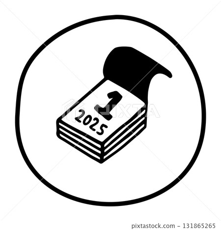 Doodle calendar 1st of month icon hand drawn with black line in freehand style Doodle calendar 1st of month icon hand drawn with black line in freehand style 131865265