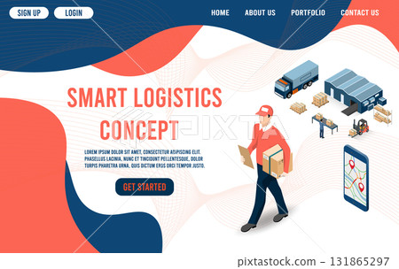 Smart Logistics and Delivery Service Concept 131865297