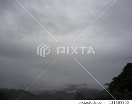 Misty mountain landscape 131865500