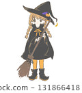 Halloween witch illustration (transparent version) 131866418