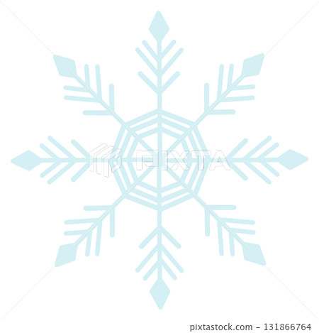 A simple and beautiful light blue snowflake illustration 131866764