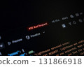 Computer screen shows 400 Bad Request error, programming code, symbolizing web development issue, network failure, and complex debugging task 131866918