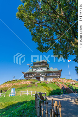 Komakiyama Castle, a stone fortress built by Oda Nobunaga, where excavations continue (Komaki City, Aichi Prefecture) 131867310