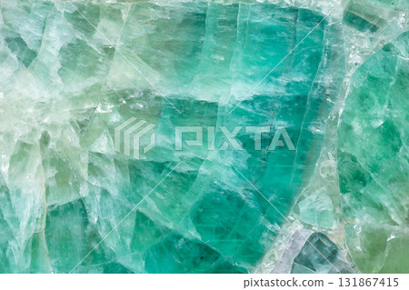 Green Fluorite stone background, natural texture in fresh color as part of your design work. 131867415