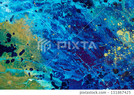 Abstract painting background in a fresh blue color. Abstract painting background in a fresh blue color. 131867425