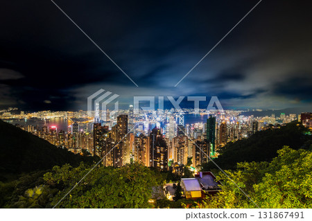 從太平山頂欣賞香港百萬美元夜景 131867491