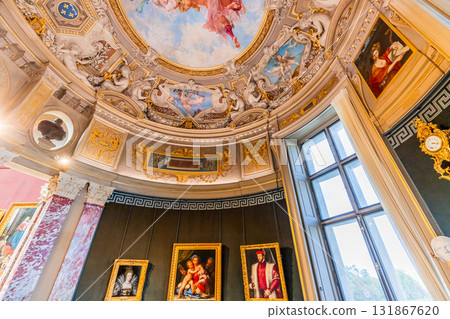 Chateau de Chantilly, great rotunda ceilings, Oise, France 131867620