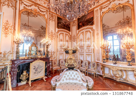 Chateau de Chantilly, interiors and details, Oise, France Chateau de Chantilly, interiors and details, Oise, France 131867748