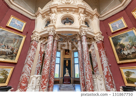 Chateau de Chantilly, interiors and details, Oise, France 131867750