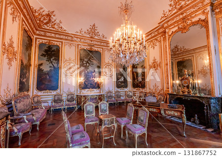 Chateau de Chantilly, interiors and details, Oise, France Chateau de Chantilly, interiors and details, Oise, France 131867752