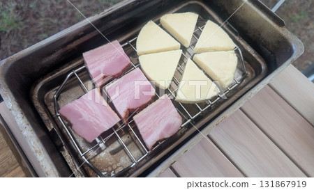 Camping smoked bacon and cheese 131867919