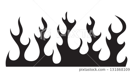 Tribal flame silhouette motorcycle and car decal. Vector illustration Tribal flame silhouette motorcycle and car decal. Vector illustration 131868109