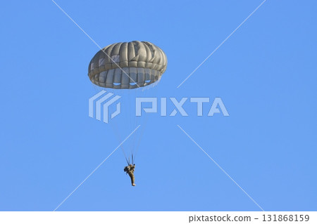 Parachute drop Remote island recapture exercise Special forces airborne drop Parachute drop Remote island recapture exercise Special forces airborne drop 131868159