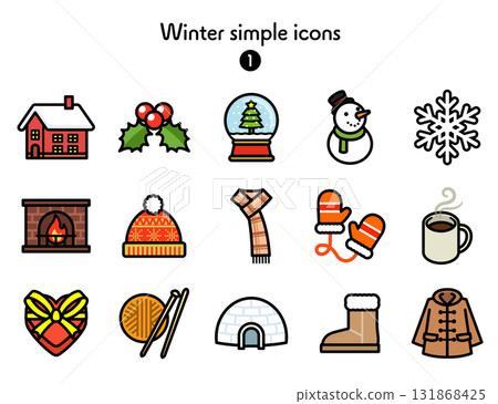 簡單圖標集合冬季 131868425