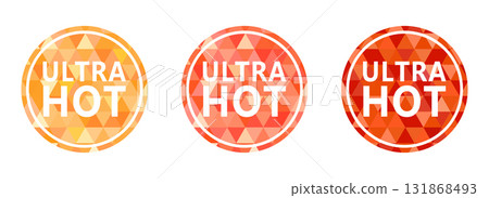 ULTRA HOT 標籤設計圖示集(橘色和紅色促銷徽章) ULTRA HOT 標籤設計圖示集(橘色和紅色促銷徽章) 131868493