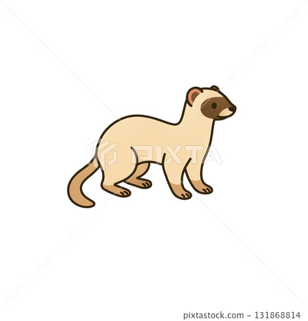 Ferret color icon, animal, illustration, material, no background, document creation 131868814