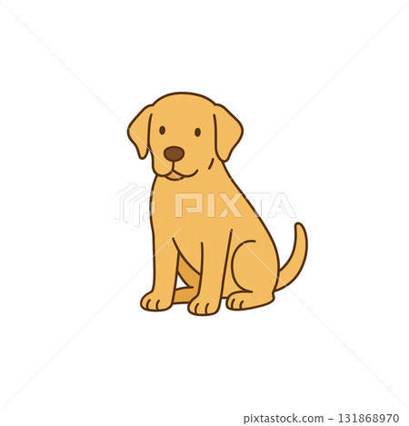 Golden retriever color icon, dog, animal, illustration, material, no background, document creation 131868970