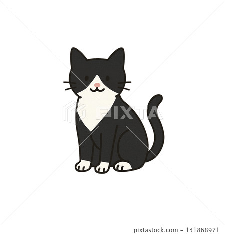 Tuxedo cat color icon, cat, animal, illustration, material, no background, document creation 131868971