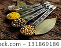 spices on spoon 131869186