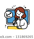 一位女士正在做演示 131869265