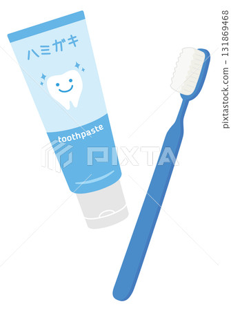 Daily necessities_toothbrush and toothpaste 131869468