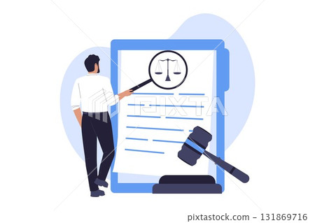 Illustration of Legal Research and Documentation Illustration of Legal Research and Documentation 131869716