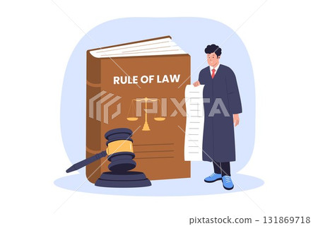 Illustration of Rule of Law and Constitutional Principle 131869718