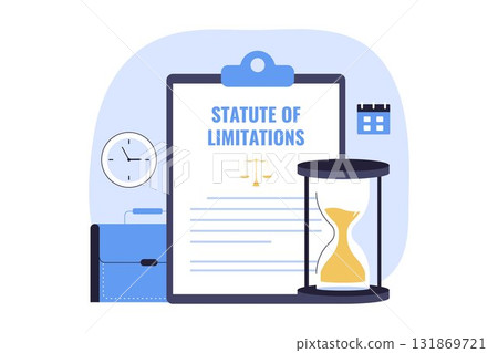 Illustration of Statute Of Limitations and Legal Deadline Illustration of Statute Of Limitations and Legal Deadline 131869721