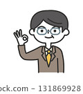 Senior businessman giving an OK sign 131869928