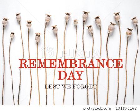 Remembrance Day. Lest We forget. We Weill Remember. Greeting card 131870168