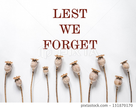 Remembrance Day. Lest We forget. We Weill Remember. Greeting card 131870170