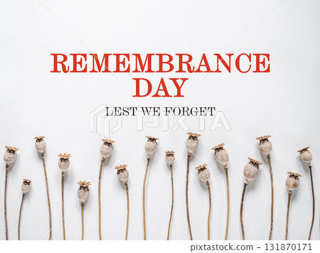 Remembrance Day. Lest We forget. We Weill Remember. Greeting card 131870171