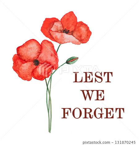Remembrance Day. Lest We forget. We Weill Remember. Greeting card 131870245