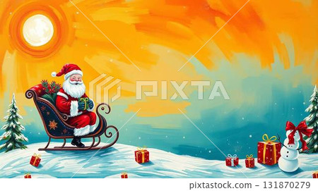 白色背景上的聖誕樹和馴鹿 131870279