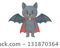 Illustration material of Dracula in bat form 131870364